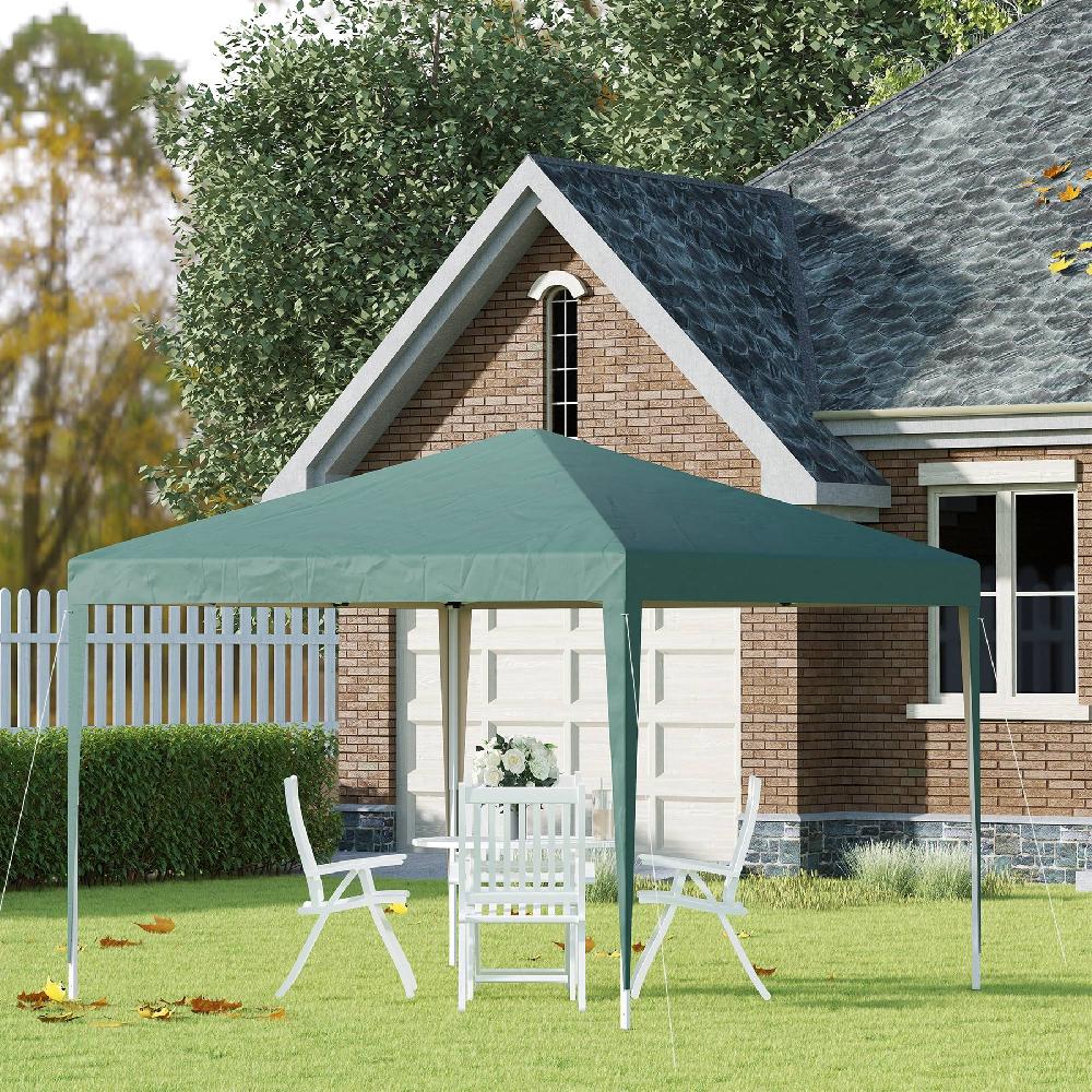 Carpa Plegable OUTSUNNY Acero Tela Oxford Verde 295x295x255 Cm 840-158GN