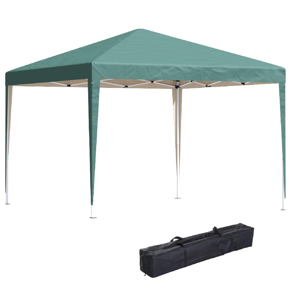 Carpa Plegable OUTSUNNY Acero Tela Oxford Verde 295x295x255 cm 840-158GN