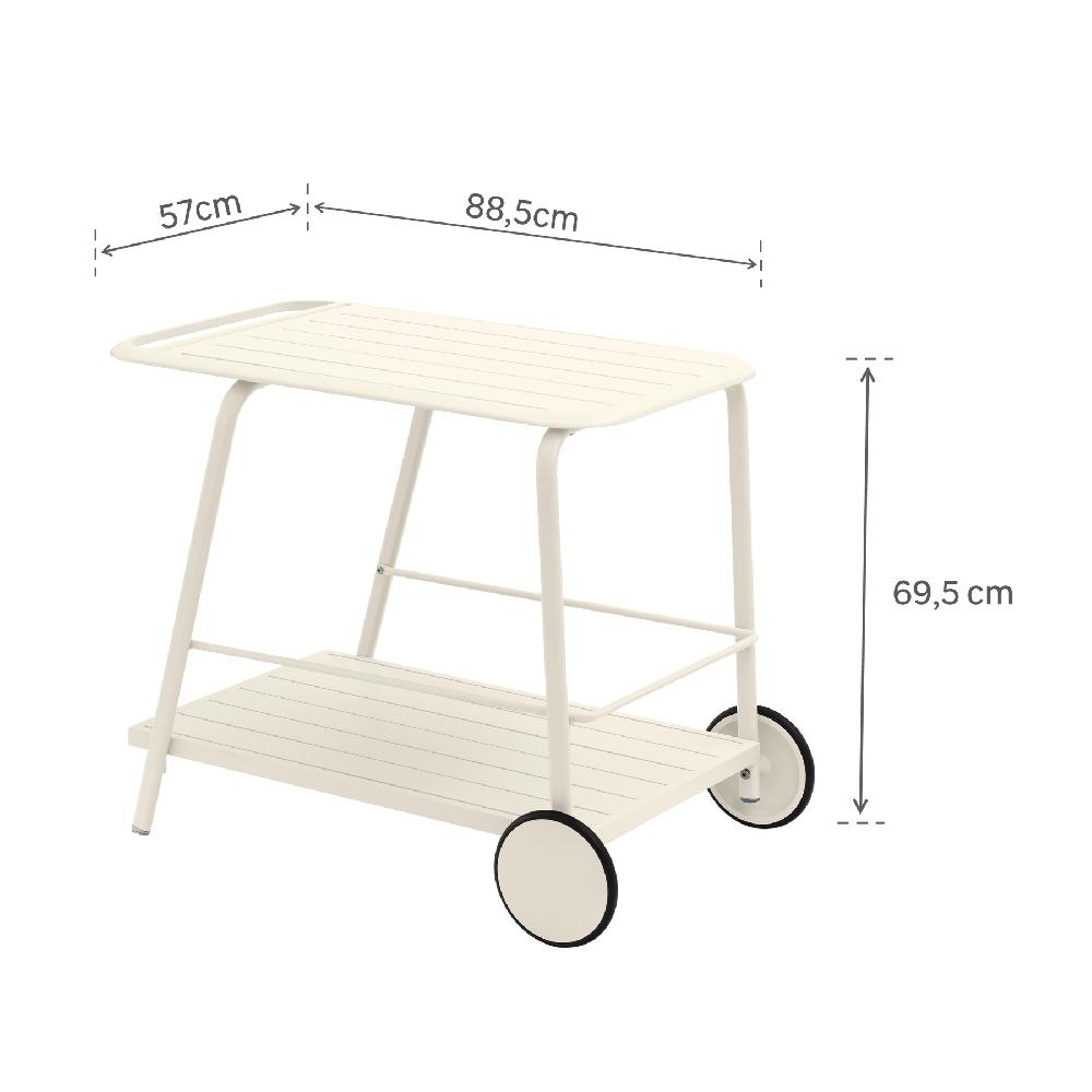 Carrito auxiliar NATERIAL Idaho de aluminio beige