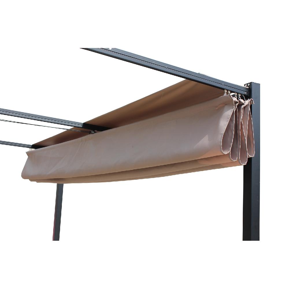 Cenador Autoportante De 3x4 M Y 12 M² Lona De Poliéster Gris Topo TUSA