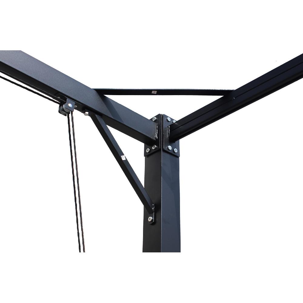 Cenador Autoportante De 3x4 M Y 12 M² Lona De Poliéster Gris Topo TUSA