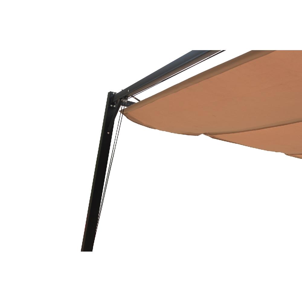 Cenador Autoportante De 3x4 M Y 12 M² Lona De Poliéster Gris Topo TUSA