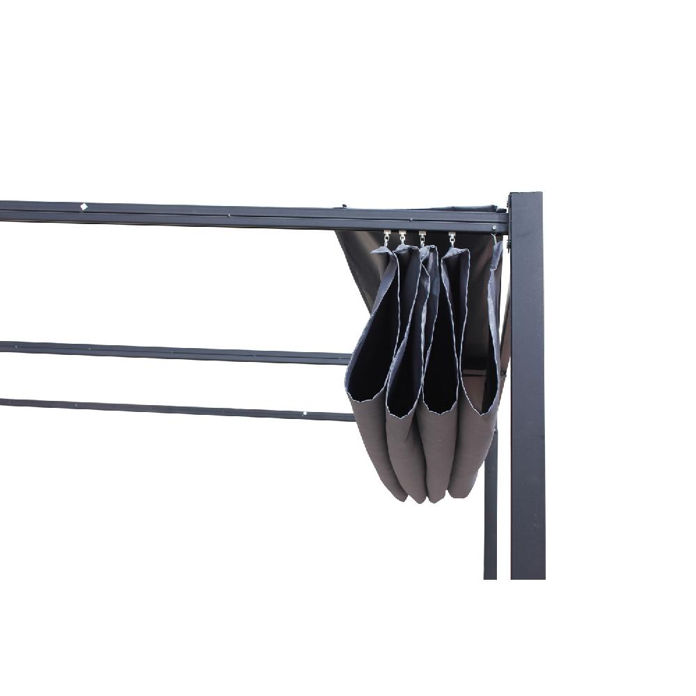 Cenador Autoportante De 3x4 M Y 12 M² Lona De Poliéster Gris TUSA