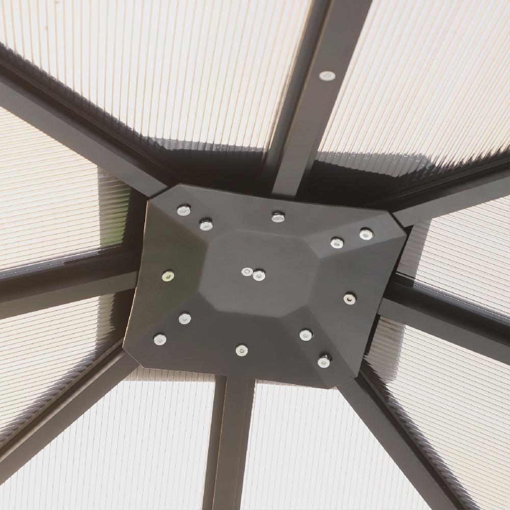 Cenador Outsunny Multicolor 300x300x265 Cm Metal Aluminio Poliéster Pc_84C-048