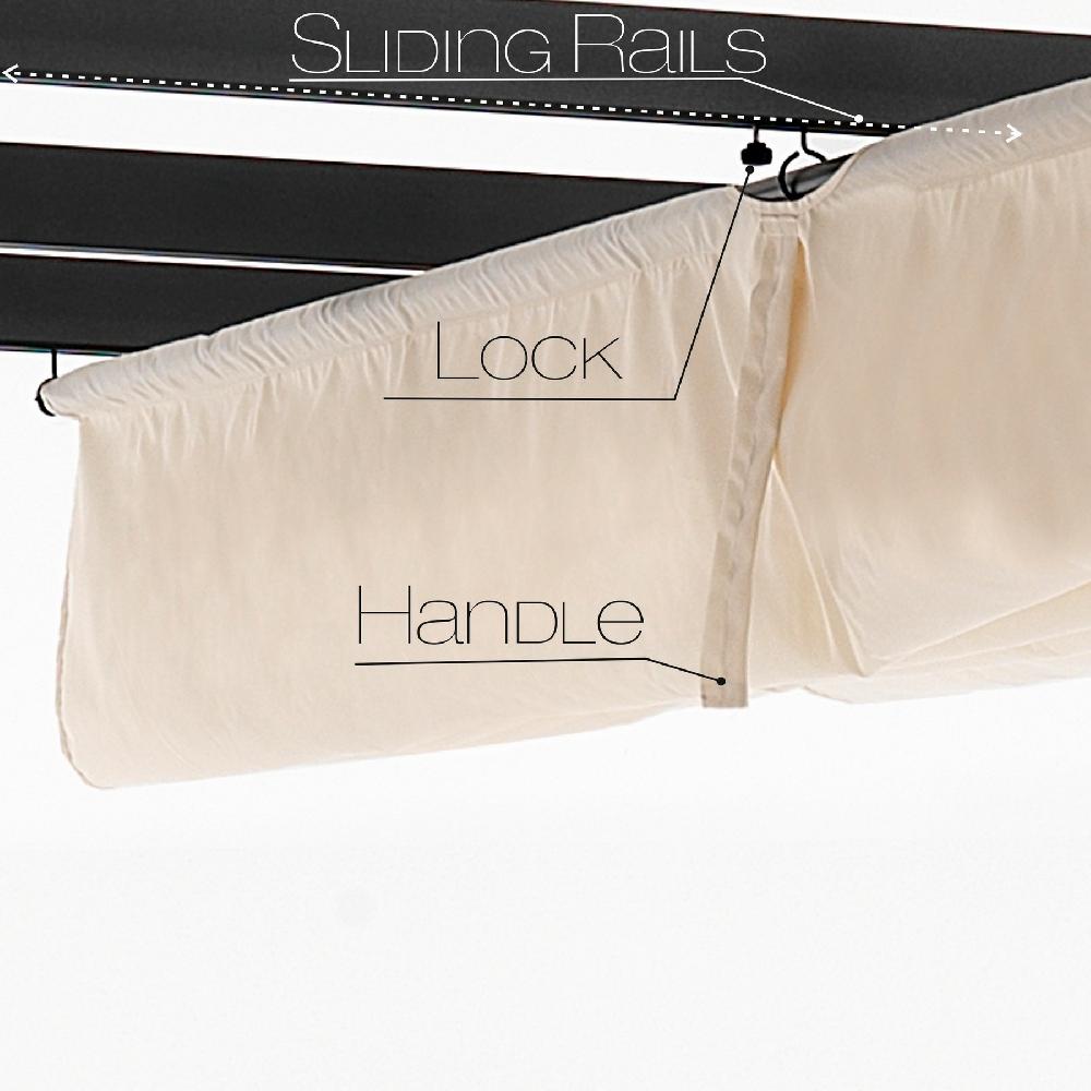 Cenador Peschici En Aluminio Gris Mate Cm. 300 X 300 X Al.225