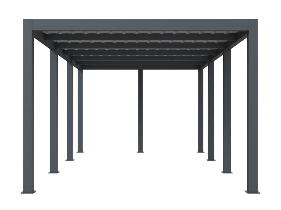 Cochera De Aluminio CARLTON 324 X 550 Cm - 1 Coche - 17 69m2 - Gris Antracita