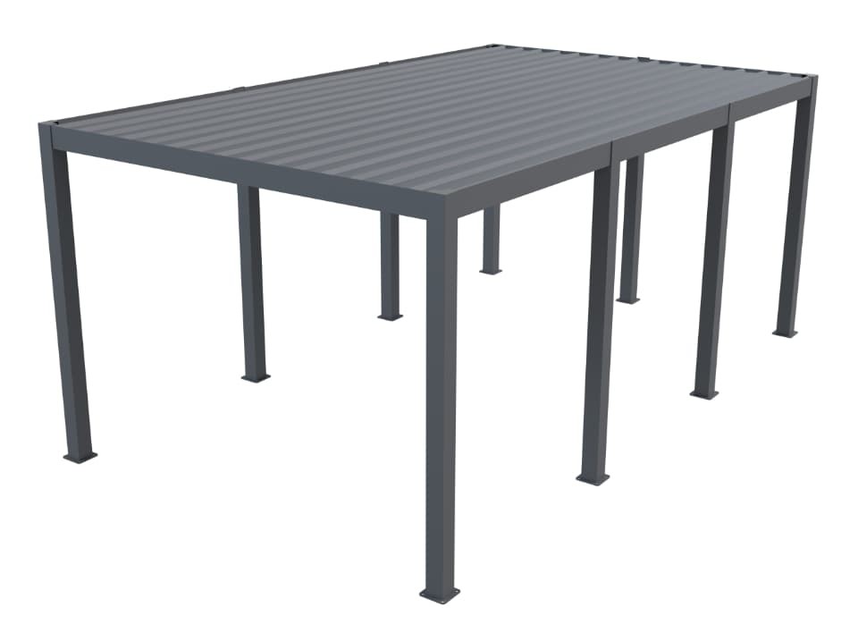 Cochera De Aluminio CARLTON 324 X 550 Cm - 1 Coche - 17 69m2 - Gris Antracita