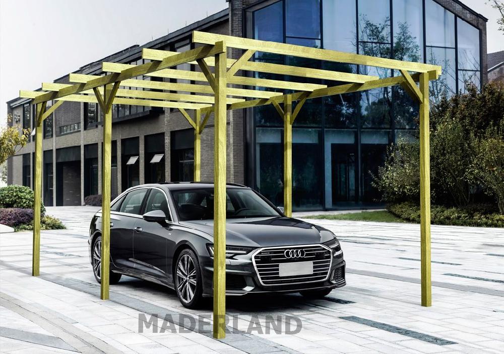 Cochera Madera IBIZA • 600x300 Cm • Entrega Gratis