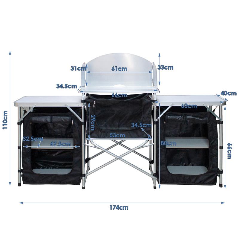 Cocina De Camping 3 Compartimentos - Armario De Cocina Muebles De Camping Equipo De Camping