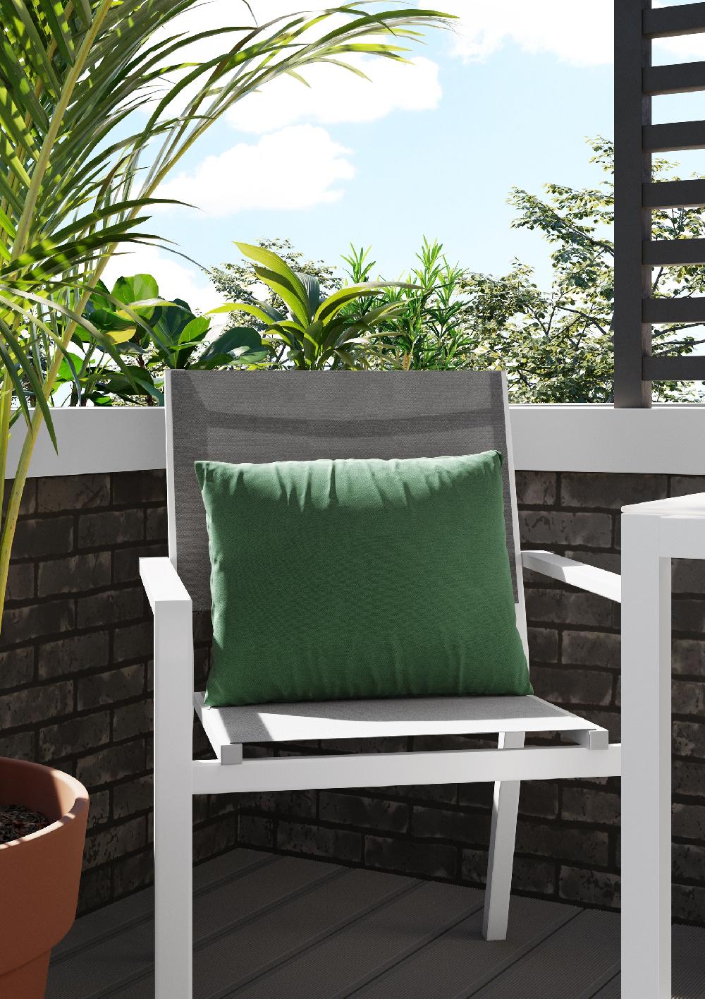 Cojín de exterior decorativo 45x45 cm Liso verde