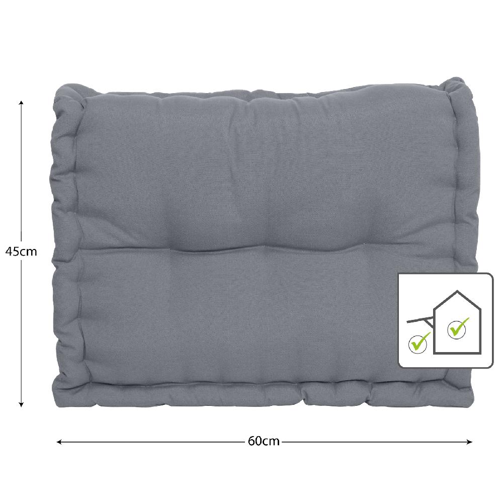 Cojín De Suelo Exterior/interior INSPIRE Luck Gris Granito 60x45x22cm