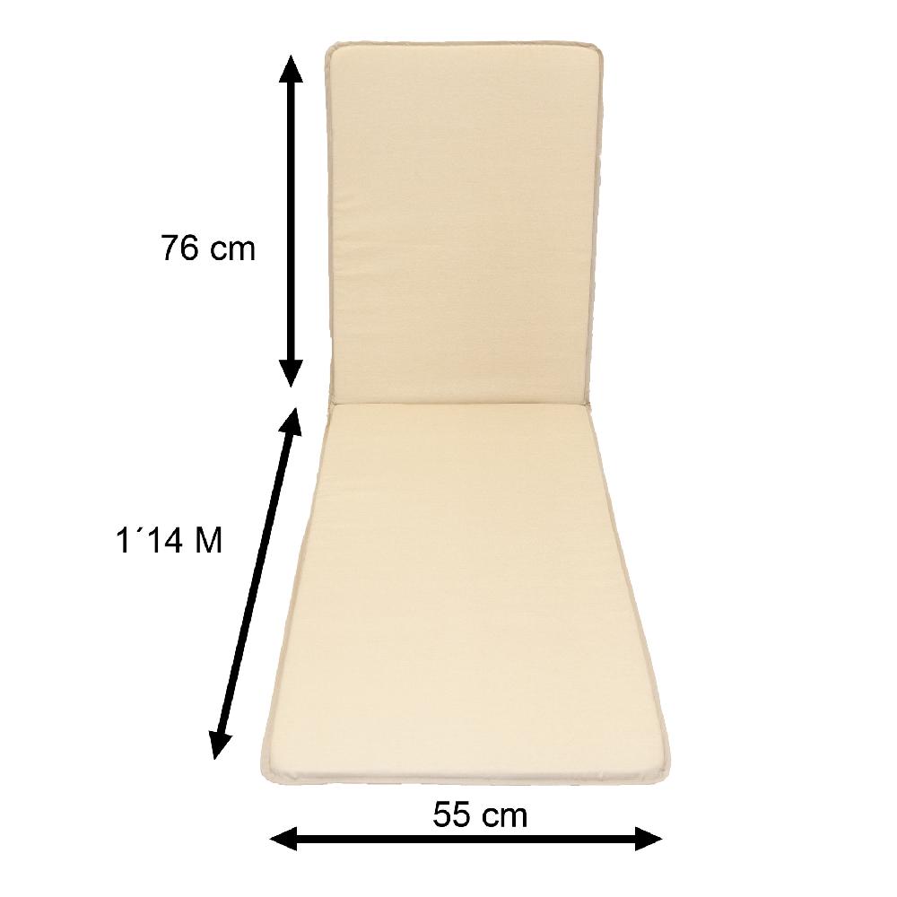 Cojín De Tumbona NATERIAL Beige 55x190 Cm