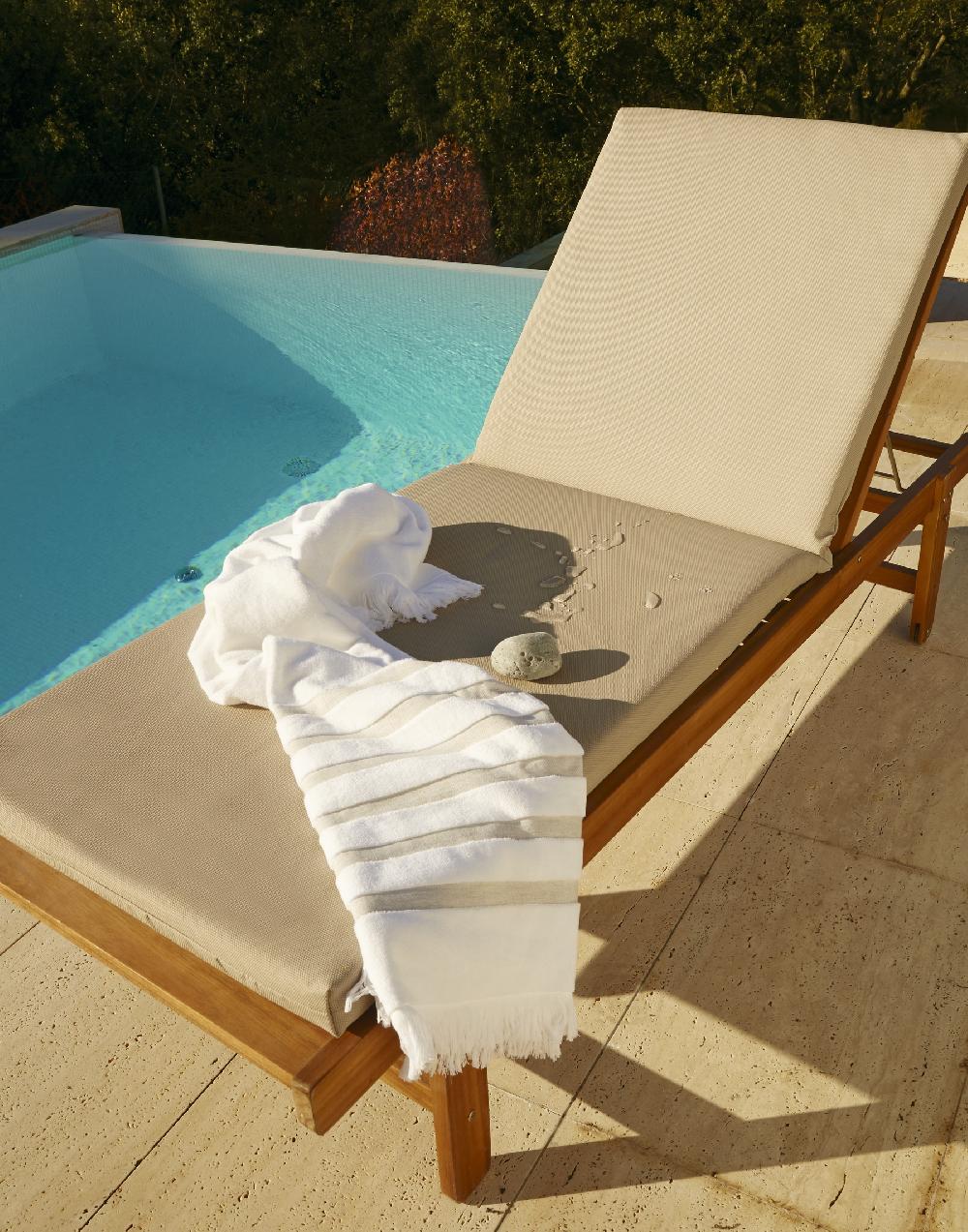 Cojín De Tumbona Techout De Textileno Marrón 180x63 Cm