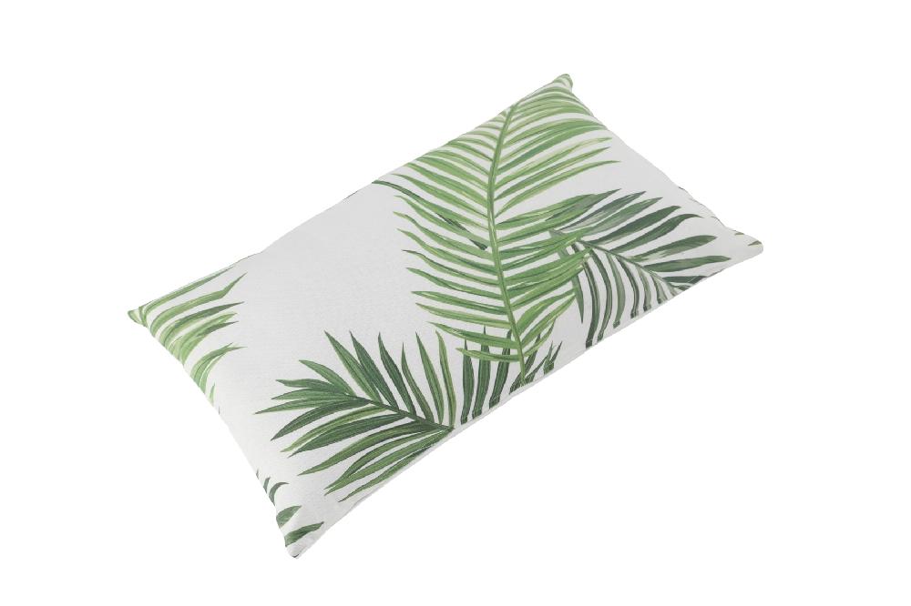 Cojín Decorativo De Jardín Hoja Grande Verde 35x55 Cm