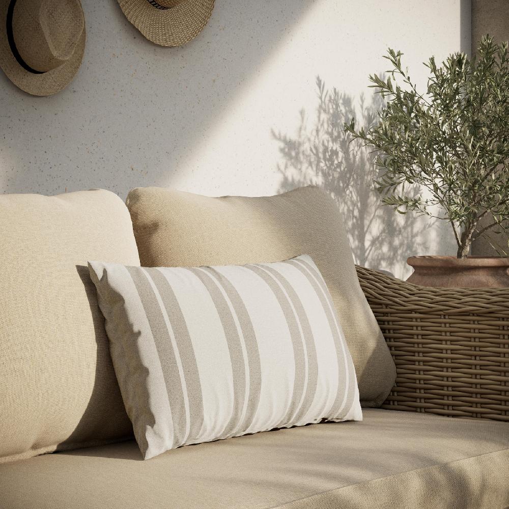 Cojín decorativo de jardín Oleos beige 35x55 cm