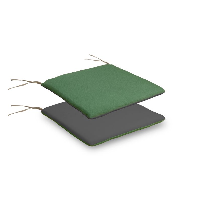 Cojín Reversible De Silla Verde - Gris 38 X 3 X Cm