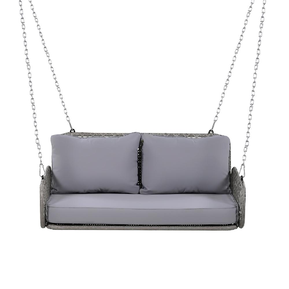 Columpio Colgante De Exterior Con Cojín Y 2 Cadenas (240 Cm/unidad) Cojín Extraíble Y Lavable Gris