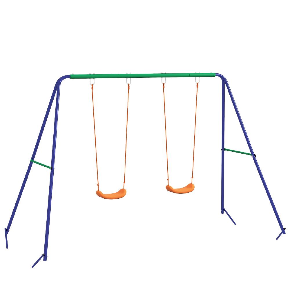 Columpio Infantil OUTSUNNY Metal PP Multicolor 269x160x180 cm 344-073V00MX