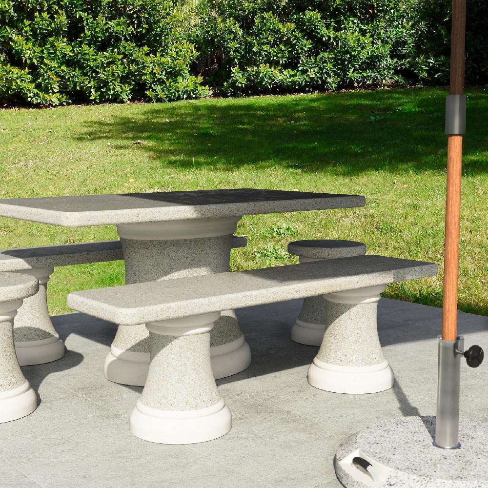 Comedor Rectangular Tagus 140x70 Cm Crema