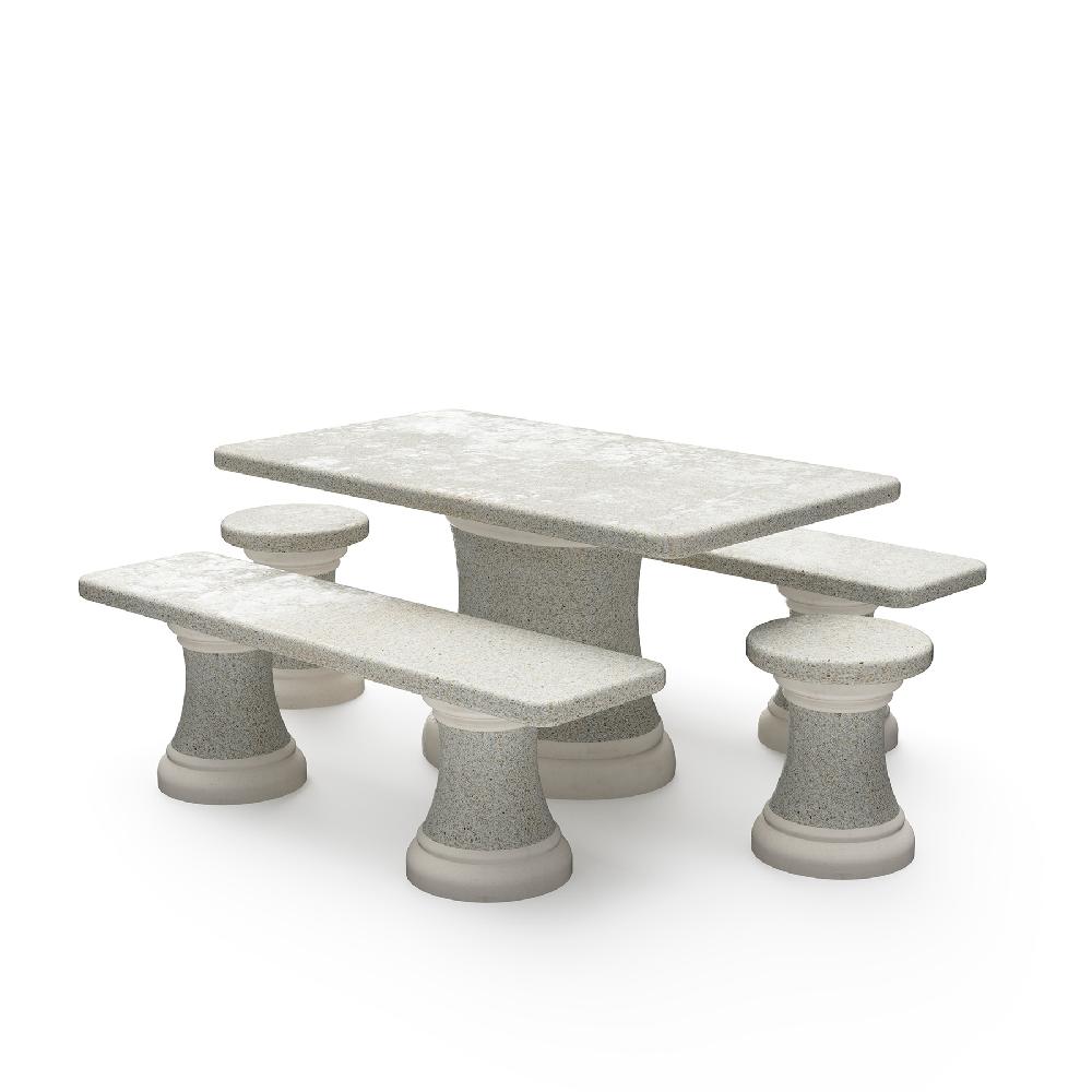 Comedor Rectangular Tagus 140x70 Cm Crema