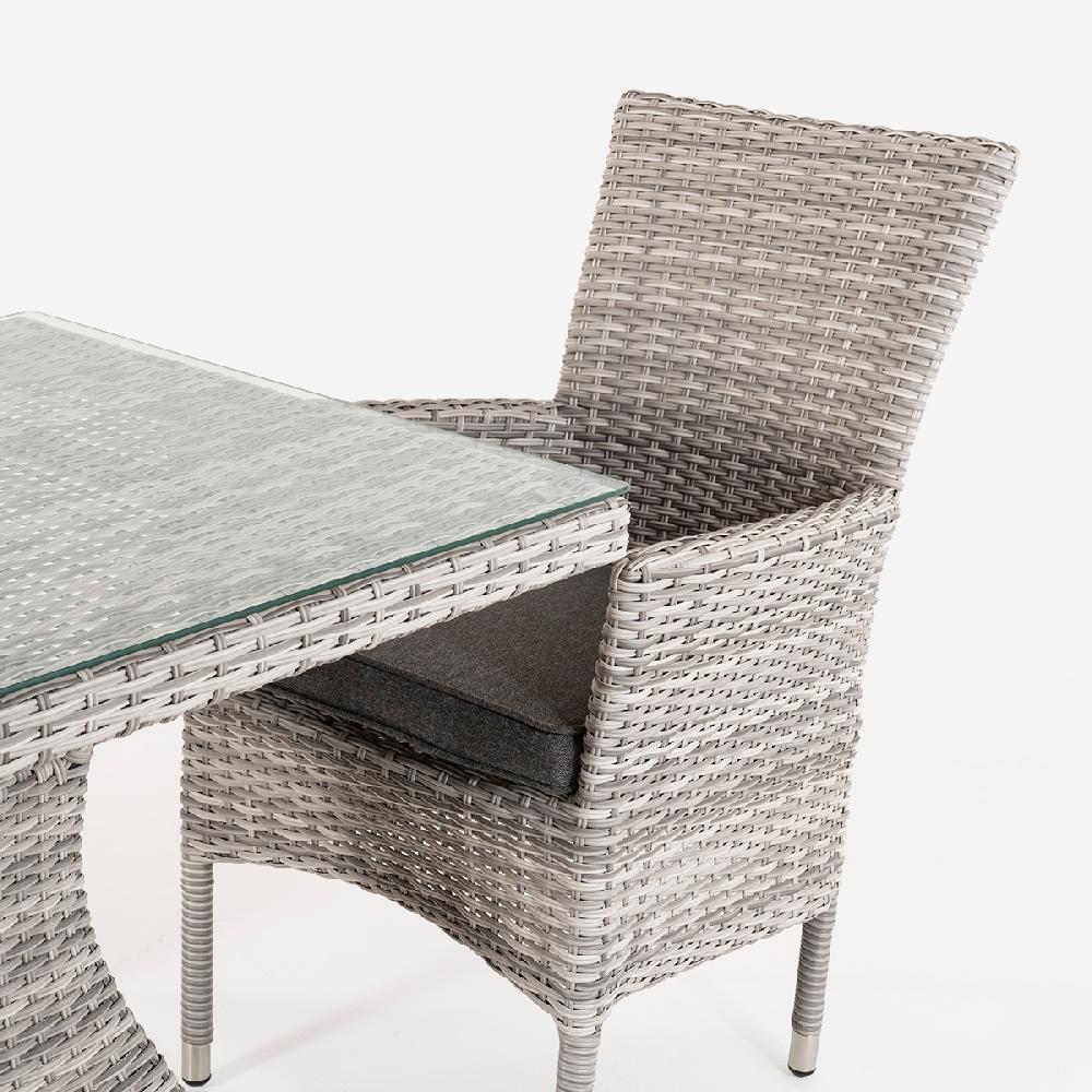 Conjunto De 2 Sillones Apilables De Jardín Y Mesa Cuadrada 70 Cm