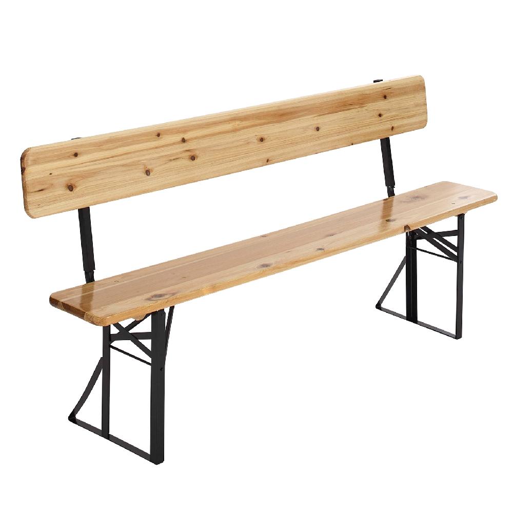 Conjunto De Brasserie Con Mesa De 180 Cm Y Bancos Con Respaldo