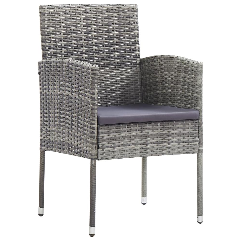 Conjunto De Comedor De Jardín De 7 Piezas VidaXL Gris