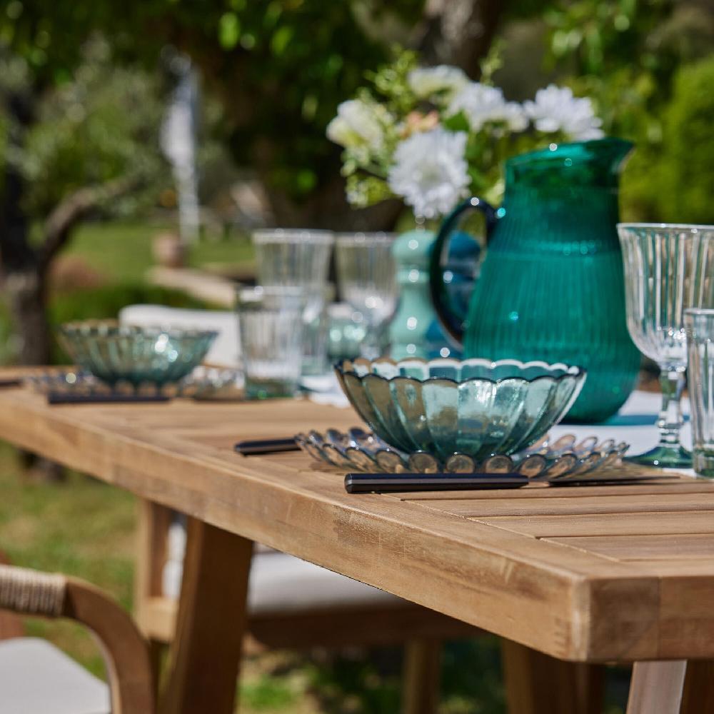Conjunto De Comedor De Jardín Provenza De Acacia Para 6 Comensales