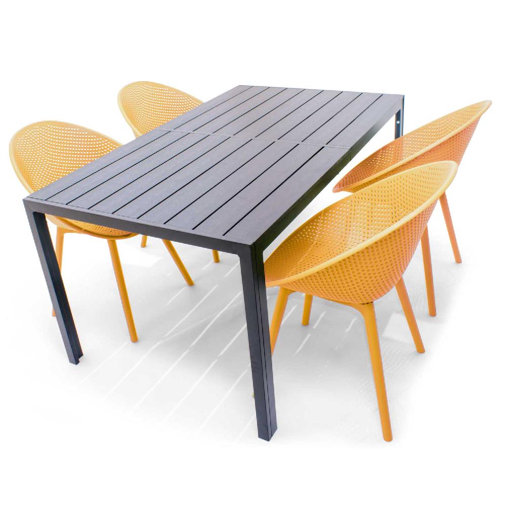 Conjunto De Exterior Con Mesa Giano Y 4 Sillas Cuba