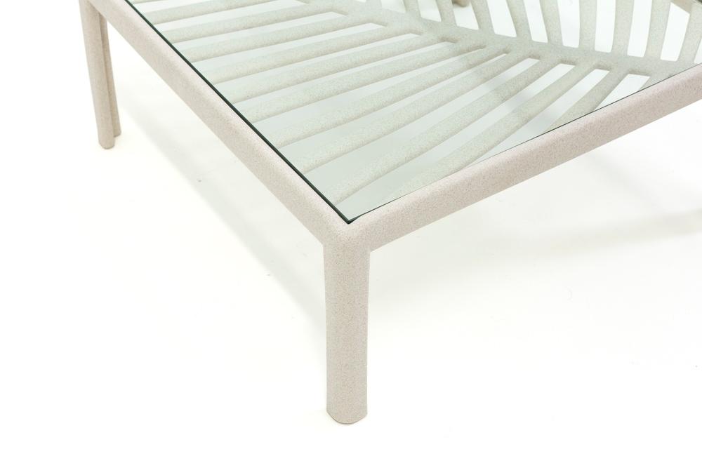 Conjunto De Exterior Deluxe 4 Plazas En Resina Con Cojines Gallipoli 2 Crema