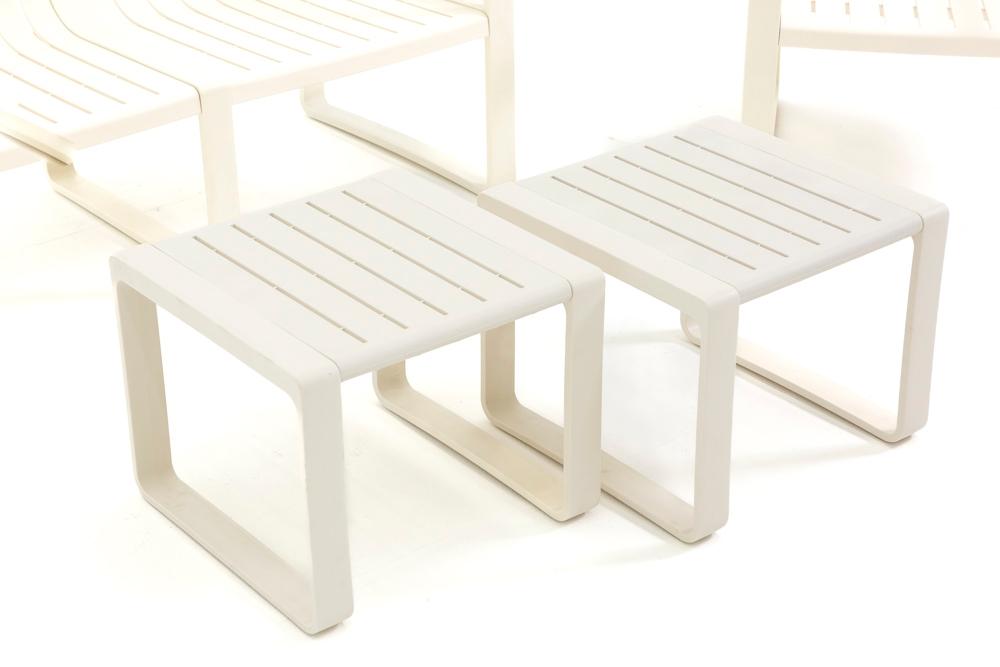 Conjunto De Exterior Para 4 Personas En Resina Con Fibra De Vidrio Ragusa Crema