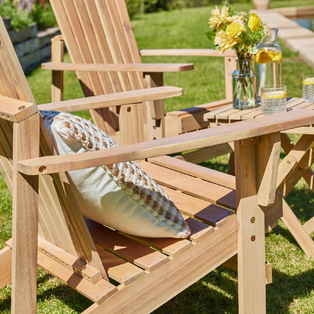 Conjunto De Jardín 2 Sillas Americanas Y Mesita Auxiliar 40x40 - Java Light