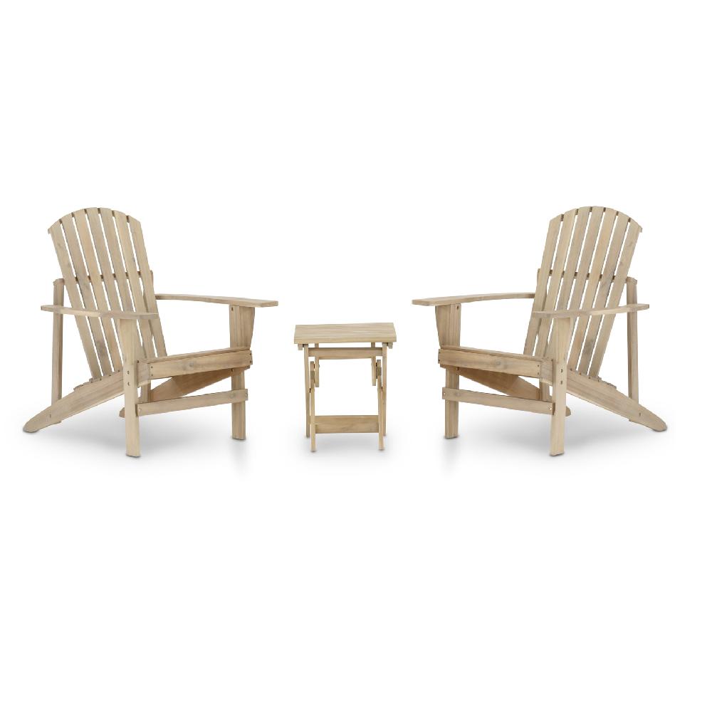 Conjunto de jardín 2 sillas americanas y mesita auxiliar 40x40 - Java Light