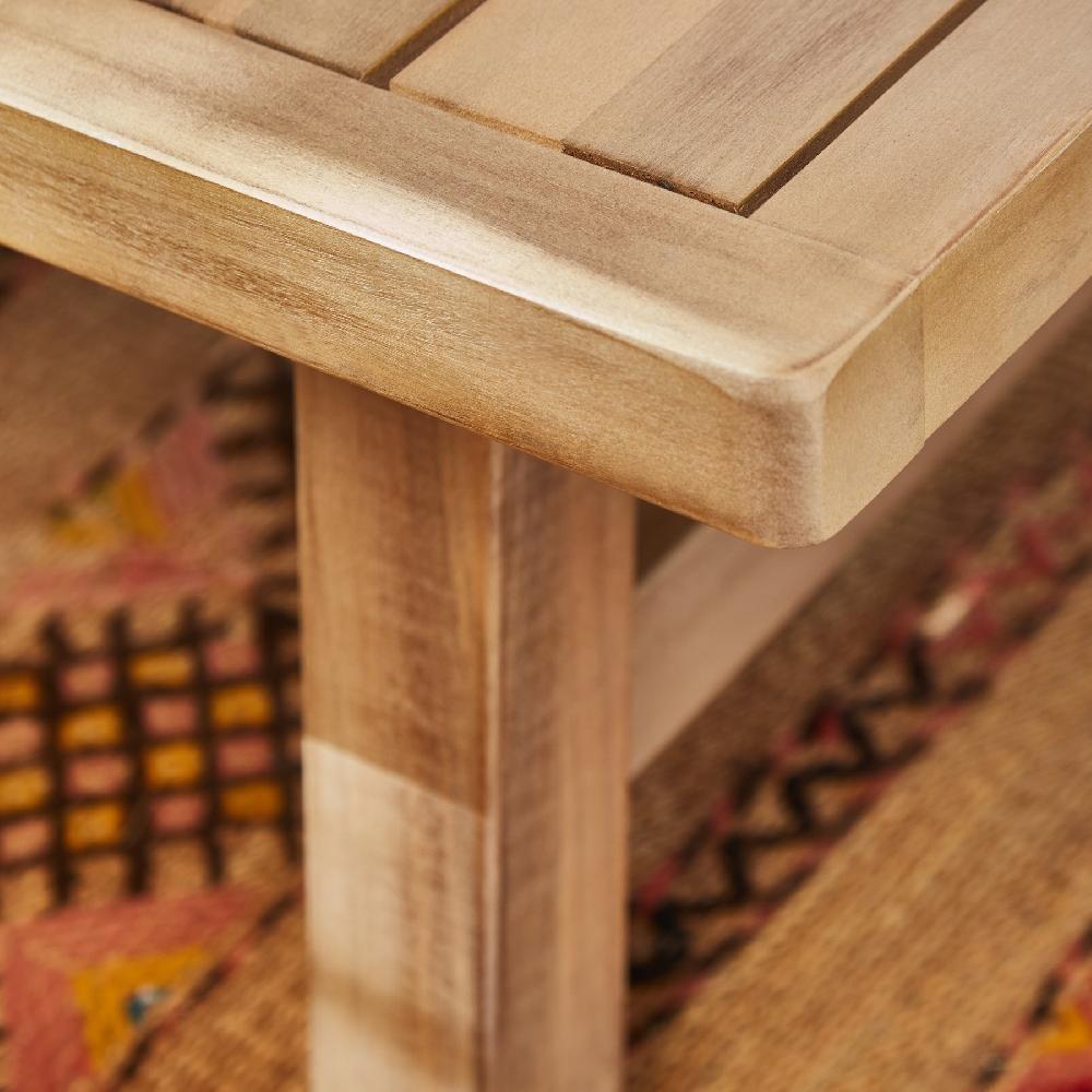 Conjunto De Jardín 2 Sofás De 3 Plazas + 1 Mesa Baja Madera Siena - Bolonia&Siena