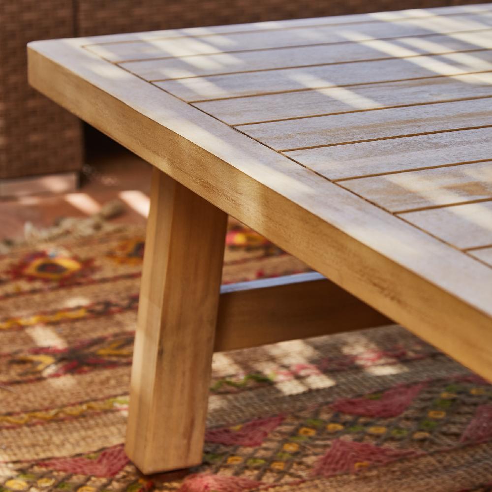 Conjunto De Jardín 4 Sillones Ratán Sintético Y Aluminio + 1 Mesa Baja Madera Siena - Bolonia&Siena