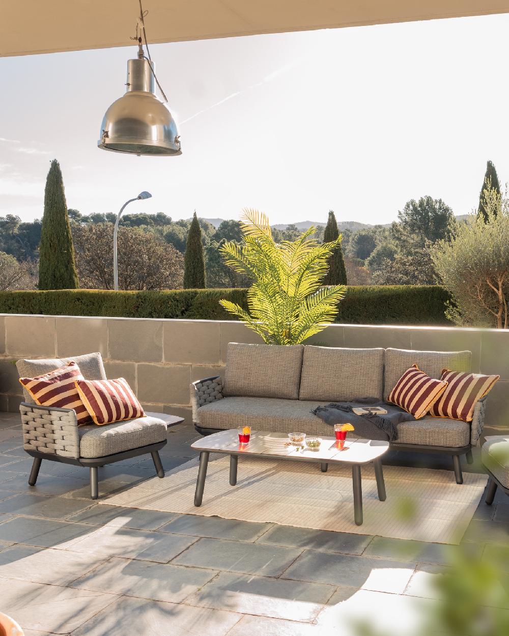 Conjunto De Jardín Antracita 7 Plazas - Matilda