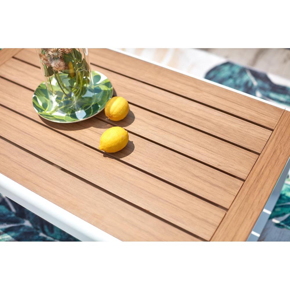 Conjunto De Jardín Bajo 4 Plazas De Aluminio Blanco MARINGO