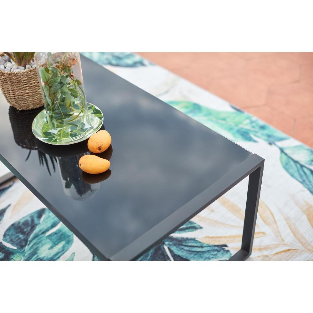 Conjunto De Jardín Bajo 5 Plazas Negro Y Madera MIHATA