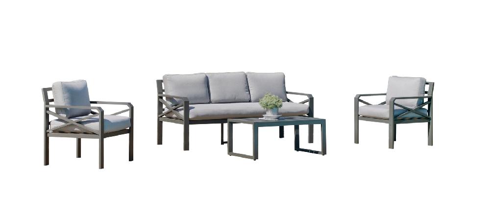 Conjunto De Jardín BERSARI Antracita De 5 Plazas