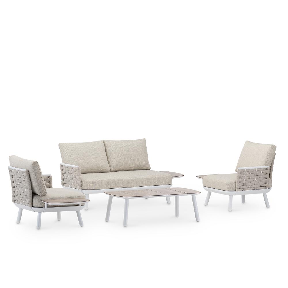 Conjunto De Jardín Blanco 4 Plazas - Matilda