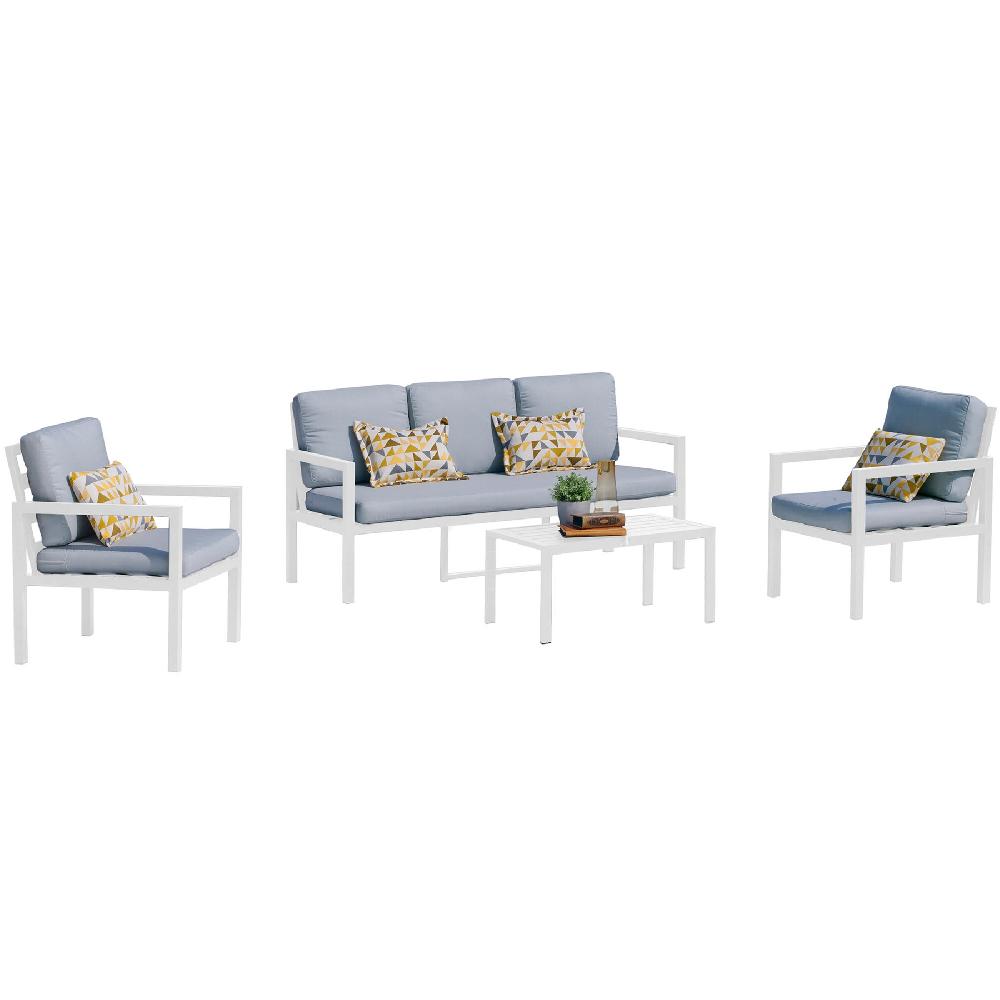 Conjunto De Jardín CALASOL Blanco De 5 Plazas