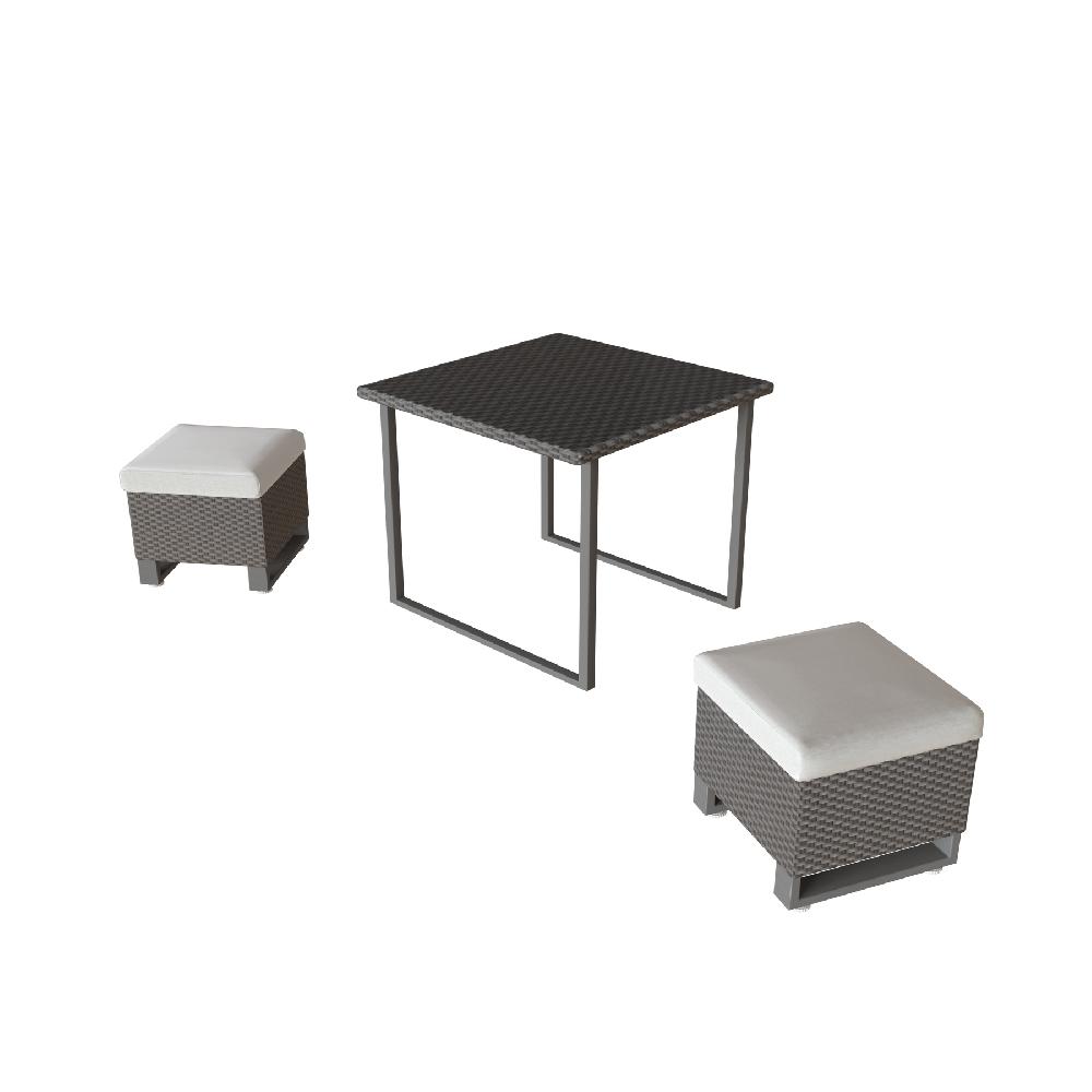 Conjunto De Jardin De Acero Noa Para 2 Comensales