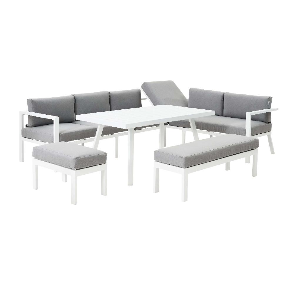 Conjunto De Jardín De Aluminio Naxos II Para 10 Comensales