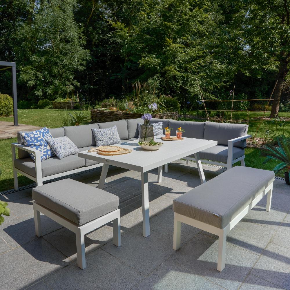 Conjunto De Jardín De Aluminio Naxos II Para 10 Comensales