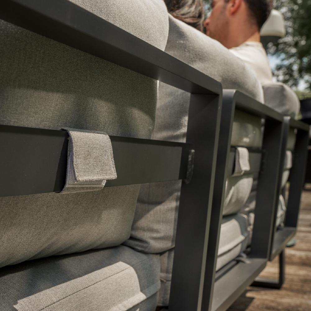 Conjunto De Jardin De Aluminio Persea Antracita Para 5 Comensales