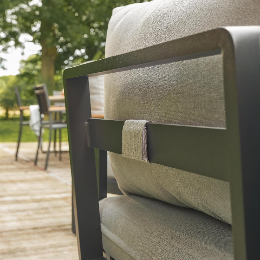 Conjunto De Jardin De Aluminio Persea Antracita Para 5 Comensales