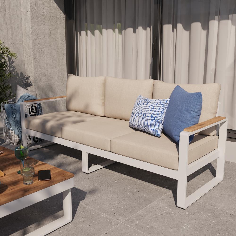 Conjunto De Jardin De Aluminio Persea Coffee Para 5 Comensales