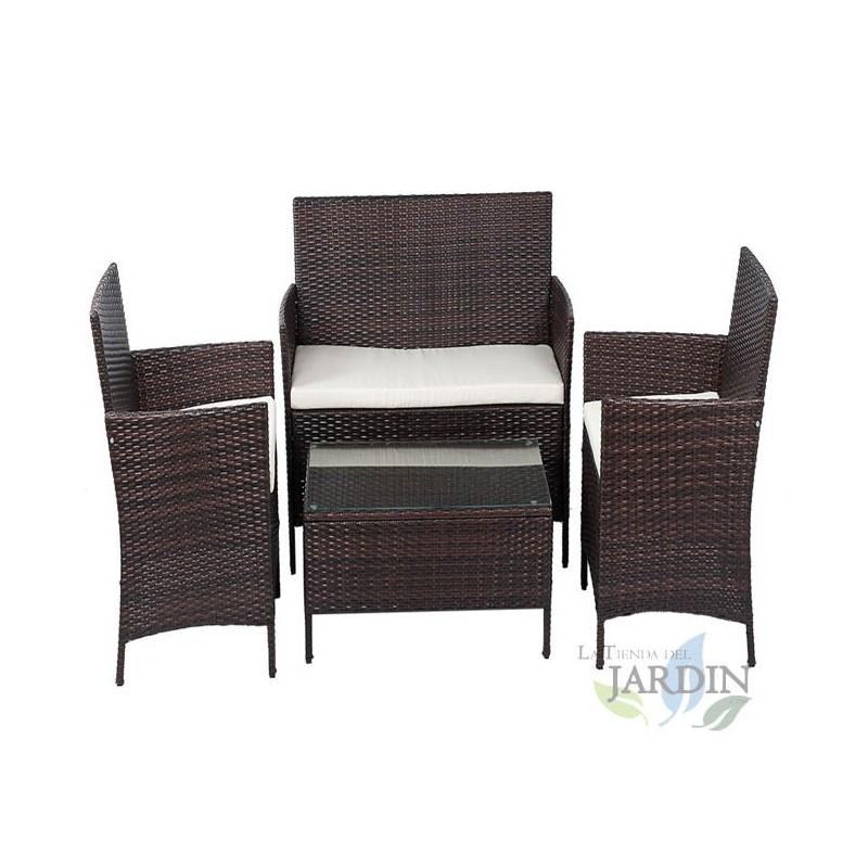 Conjunto de jardín Ibiza elegante y cómodo para exteriores ideal para tu terraza o patio