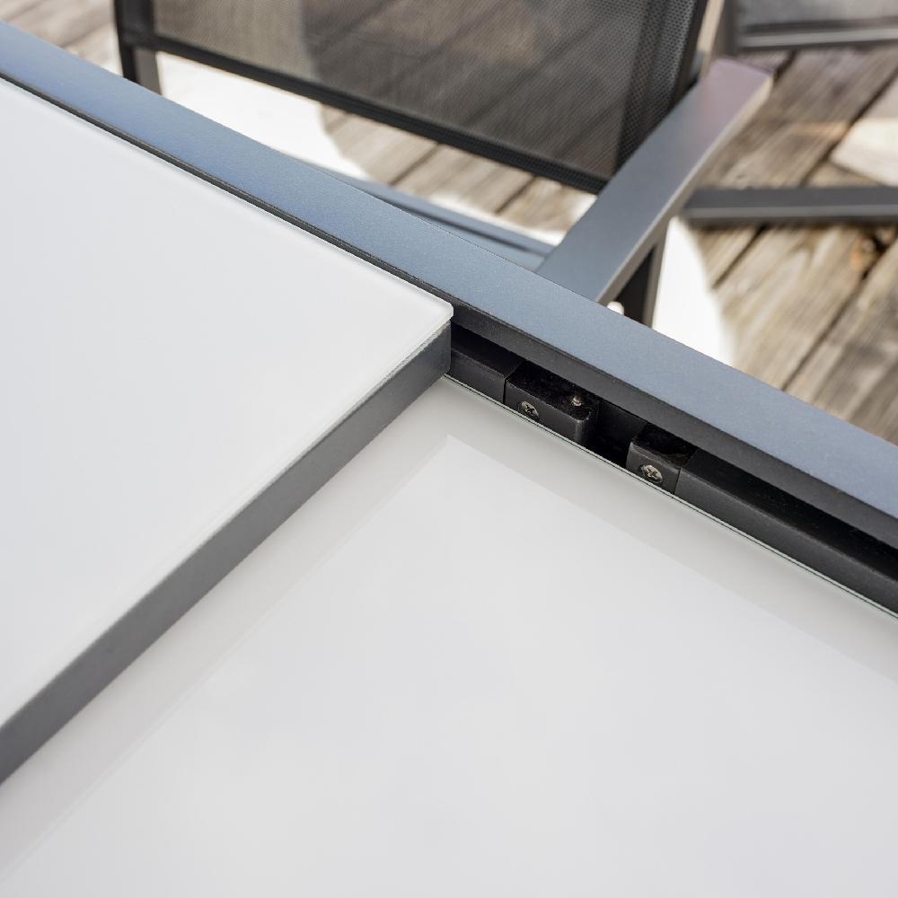 Conjunto De Jardin Lyra II De Aluminio Antracita Para 8 Comensales