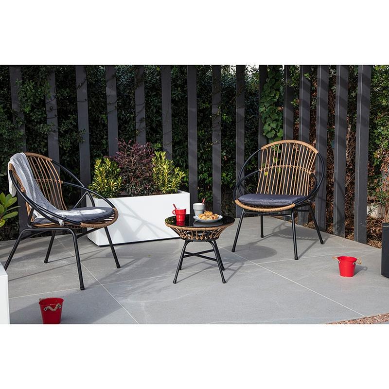 CONJUNTO DE JARDIN MOD. BISTRO (2 SILLONES + MESITA)